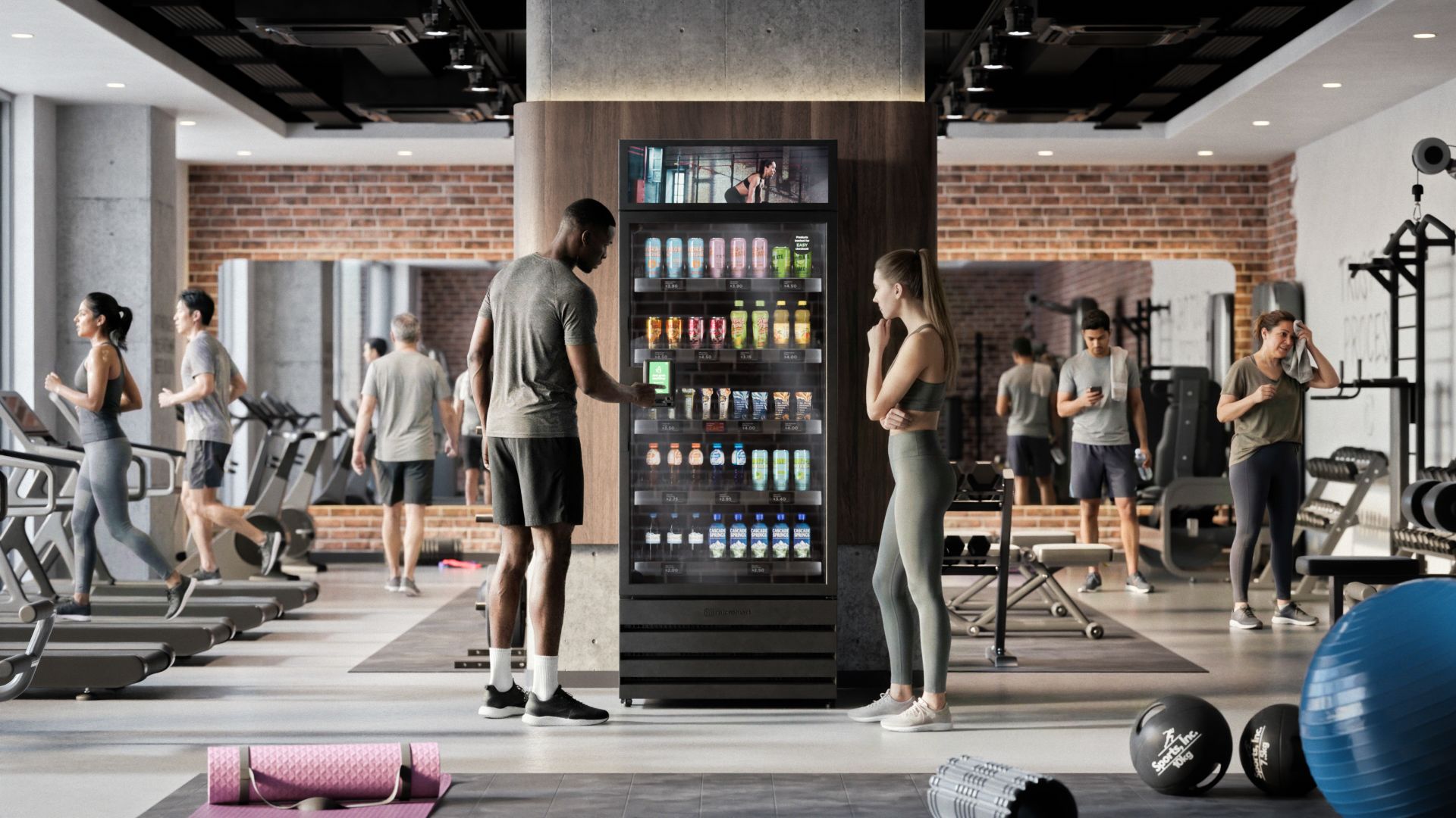 AI vending machines installed in a gyms & fitness clubs setting in Tulsa County