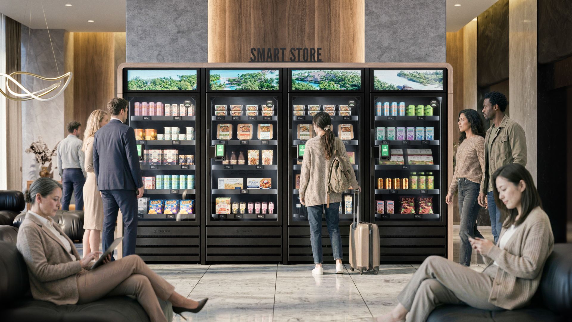 AI vending machines installed in a hotels setting in Tulsa County