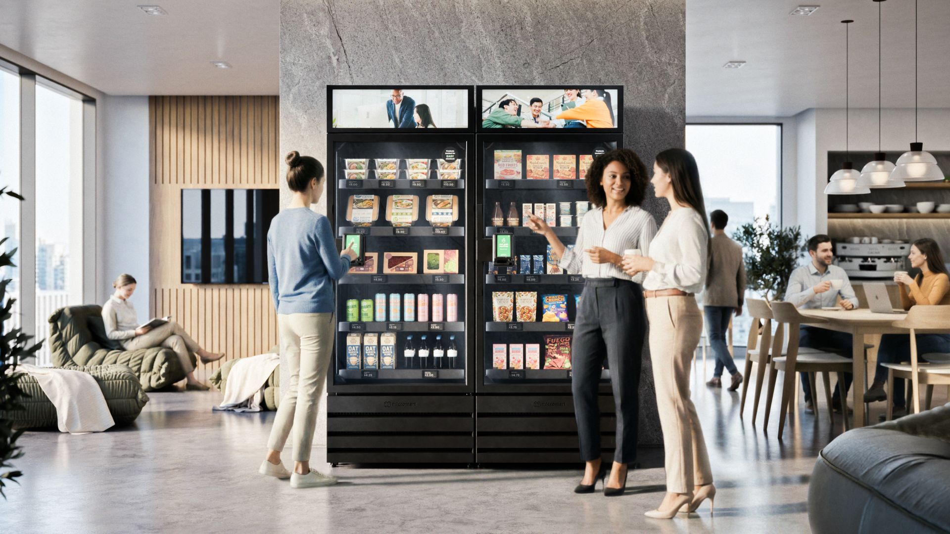 AI vending machines installed in an offices setting in Tulsa County